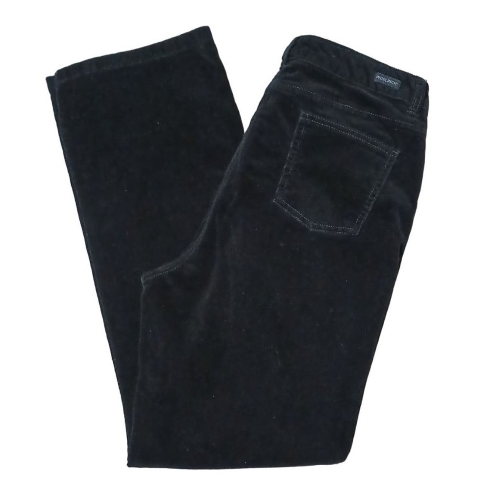 Woolrich Black Corduroy Pants Womens‎ Size 14 Straight Leg Stretch